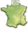 Calais Region Marked on Map of France
