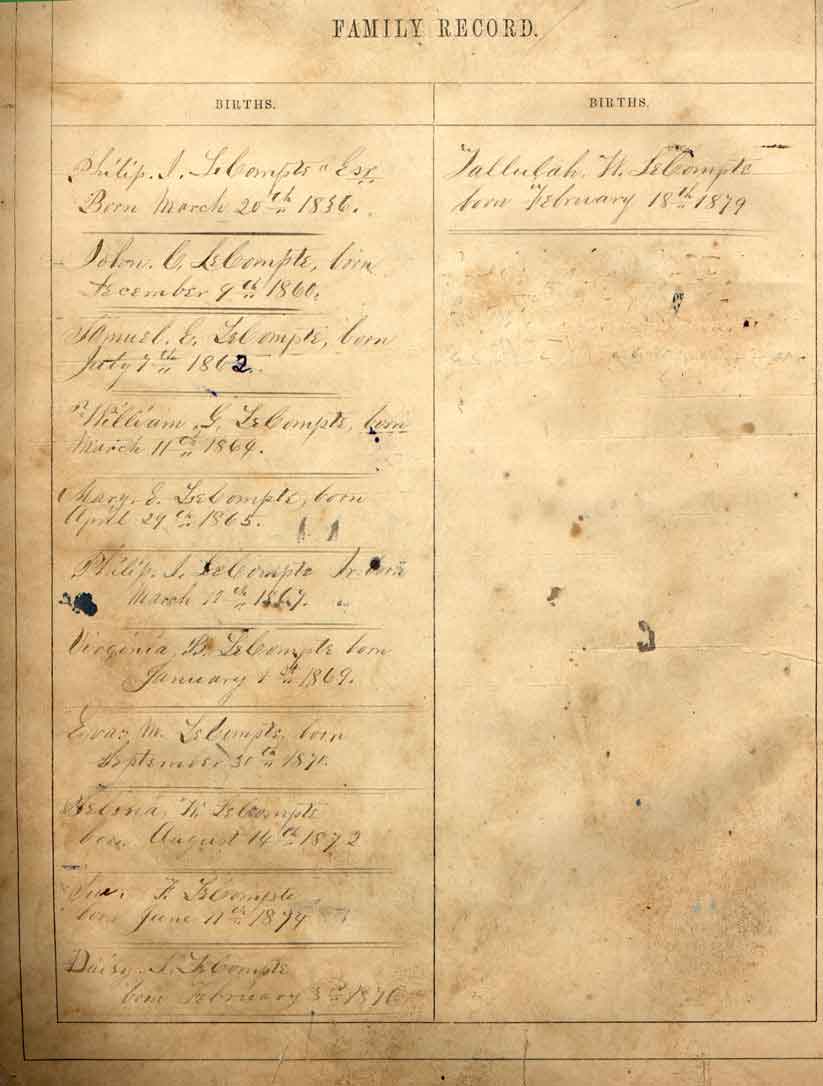 Philip Bible Births 1
