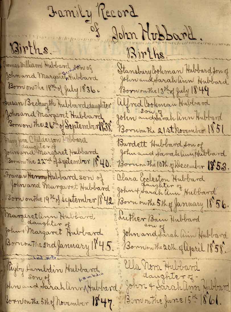 Philip Bible Births 2